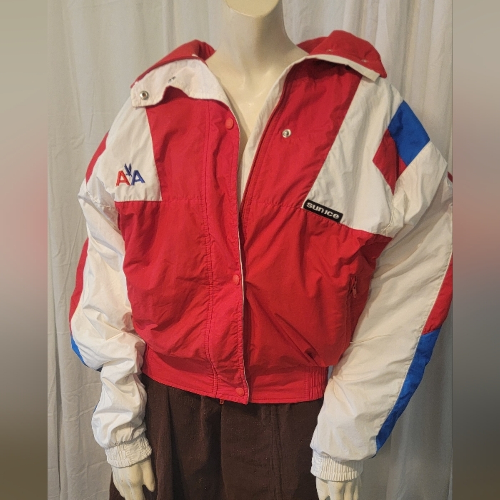 Sunice Red and White Jacket